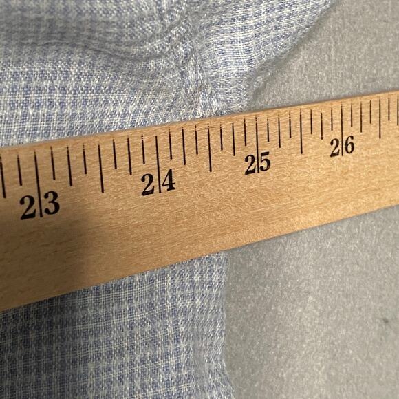 Indigo Palms Shirt Mens Extra Large Blue White Check Irish Linen Short Sleeve - Picture 6 of 9